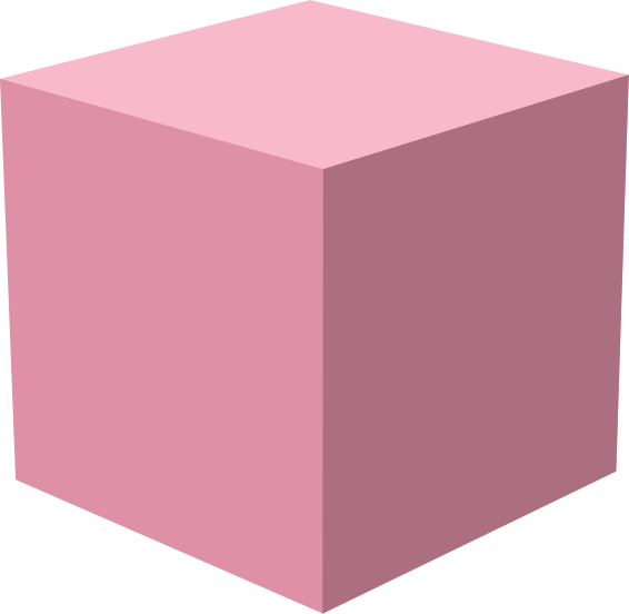 Streamplace logo. A pink 3d box viewed from a top corner.